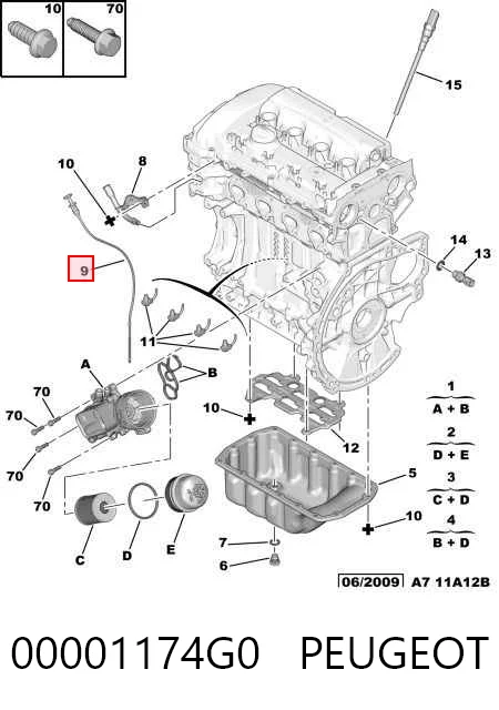 Купити Масляний щуп Peugeot 208 I CA, CC