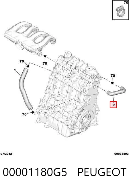 Трубка картера повітряна Peugeot 206 хетчбек (2A/C) (1998 - 2008) ціна, від 5.08 USD