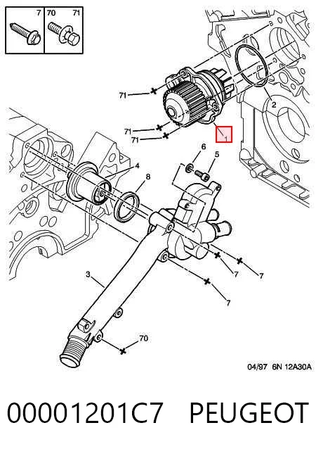 Помпа охолодження Renault Laguna I хетчбек (B56, 556) (1993 - 2002) ціна, від 42.88 USD