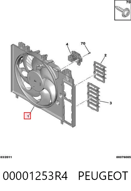 Купити D8C010TT Thermotec Дифузор радіатора охолодження, в зборі з двигуном і крильчаткою