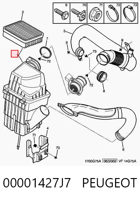 Коробка фільтра на Citroen Berlingo  M