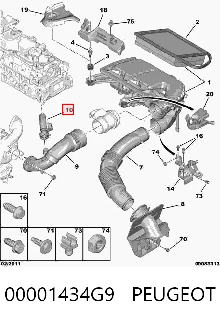 Трубка картера повітряна Fiat/Alfa/Lancia 9677815380 ціна, від 18.62 USD