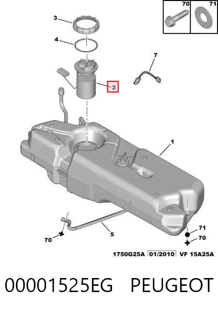 Електробензонасос на Peugeot Partner I 5F