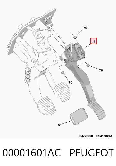 Підаль газу Citroen C3 Picasso мінівен (SH) (2009 - 2026) ціна, від 141.99 USD