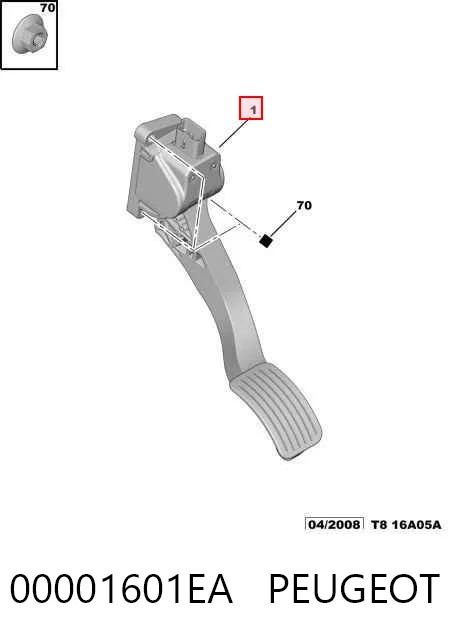 Підаль газу Peugeot 3008 I мінівен (0U) (2009 - 2016) ціна, від 110.18 USD