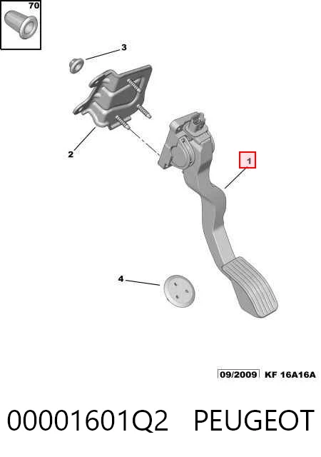 Педаль газу (акселератора) на Peugeot 206  2A/C