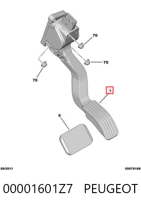 Купити Педаль газу Peugeot 207 SW WK