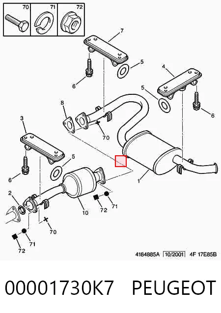 Глушник, задня частина BS280273 Bosal