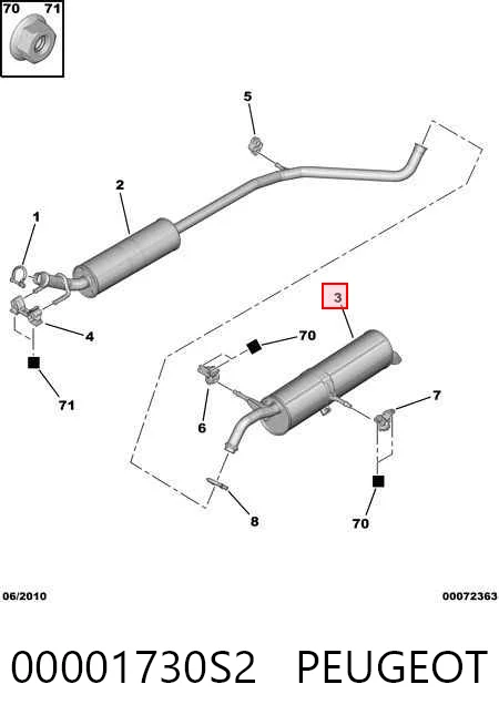 Вихлопна труба Citroen C4 I хетчбек (LC) (2004 - 2010) ціна, від 56.74 USD