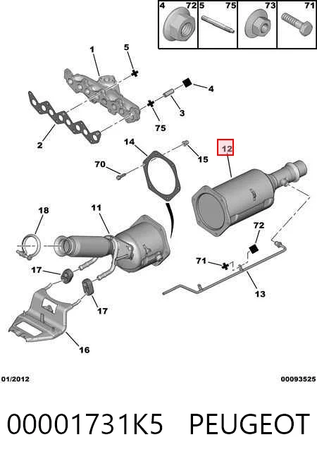 Фільтр DPF Peugeot 607 