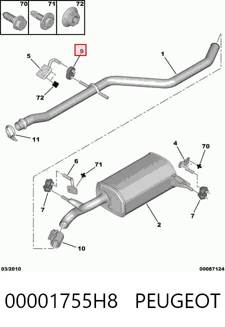  Подушка глушника Citroen C5 2