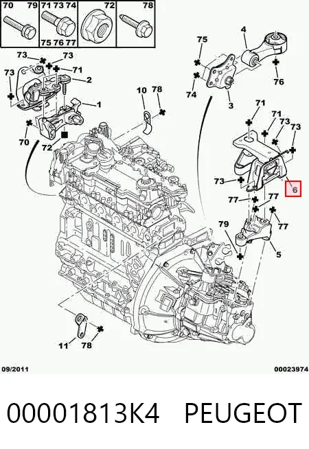 Купити Подушка (опора) двигуна, ліва Citroen C1 I PM, PN