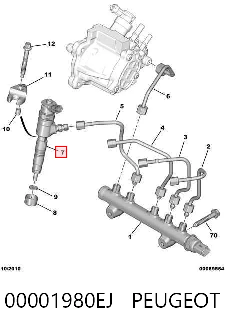 Форсунка паливна Peugeot 208 I хетчбек (CA, CC) (2012 - 2021) ціна, від 50.43 USD