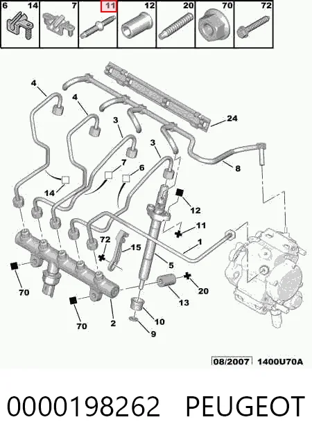Болт кріплення форсунки Hmpx HMP3M5Q9D927
