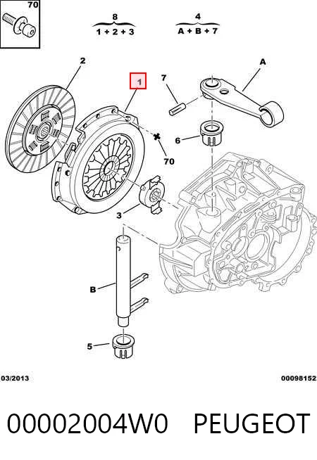 Купити Корзина зчеплення Peugeot 206  2A/C