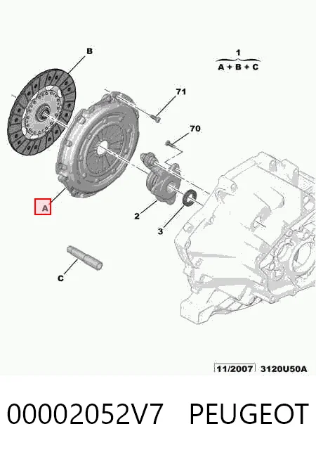 Комплект зчеплення (3 частини) Polcar VA828031 ціна, від 200.95 USD