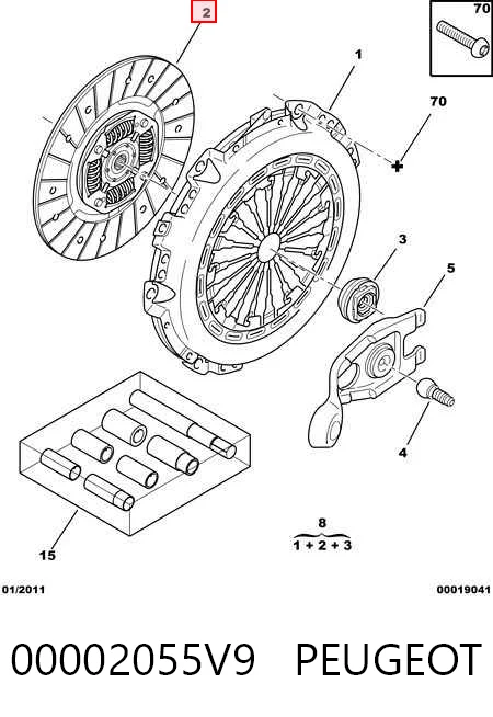 Диск зчеплення на Peugeot 205 II 20A, C