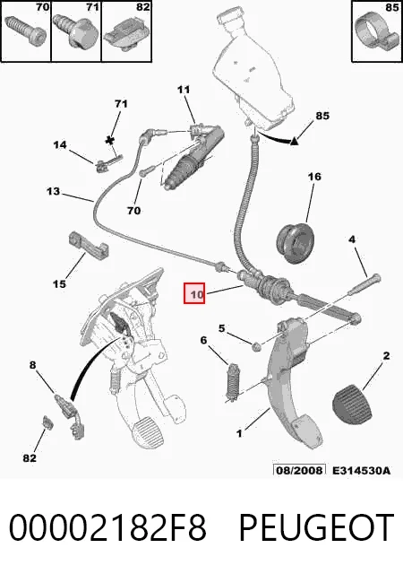  Головний циліндр зчеплення Peugeot 207 
