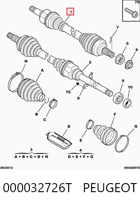 Піввісь передня ліва Posterparts BB1385