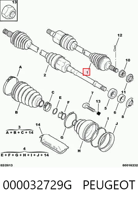 Ліва піввісь 0021126 GKN-Spidan