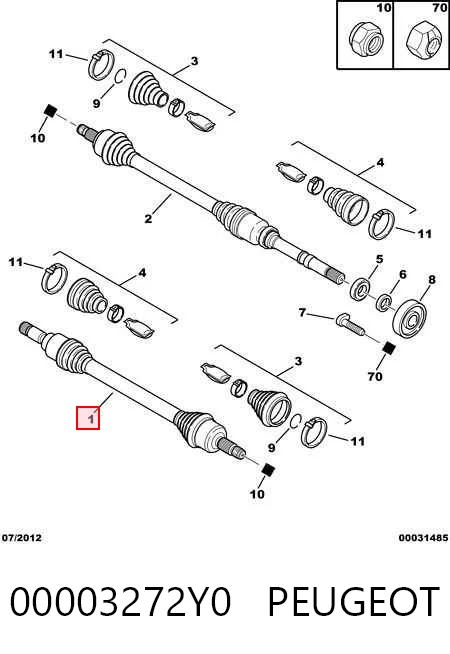 0021045 GKN-Spidan Привід лівий