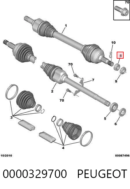 Гайка маточини передньої SU001A0978 Toyota