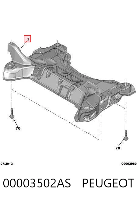 Передня балка на Peugeot 307 CC 3B