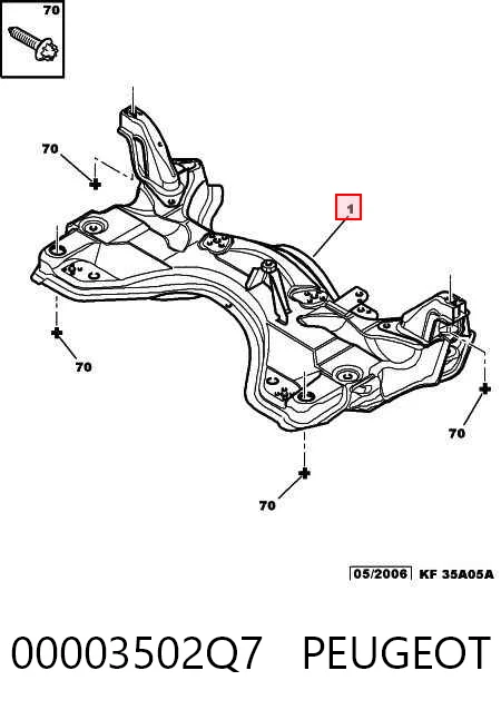 Підрамник передньої підвіски Peugeot 206 хетчбек (2A/C) (1998 - 2008) ціна, від 84.72 USD