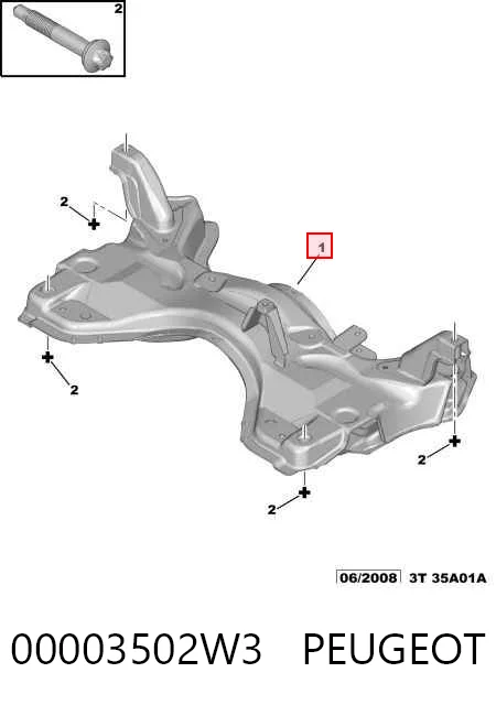 Купити Підрамник передній Peugeot 206  2A/C
