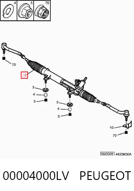Кермова рейка Citroen C5 II
