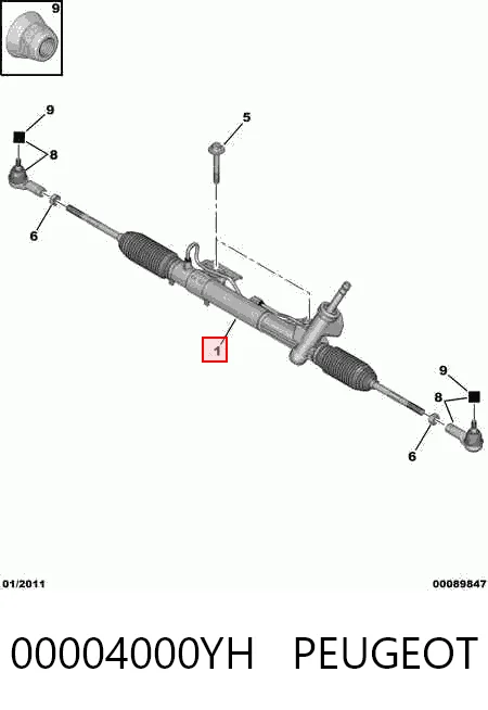  Рульова рейка Citroen C-Crosser 