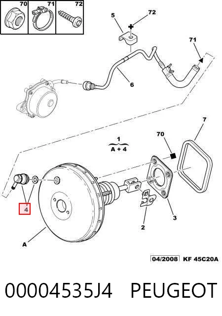 Вакуумника Peugeot 206 хетчбек (2A/C) (1998 - 2008) ціна, від 70.59 USD