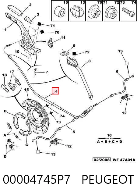 Купити AD3502151 Adriauto Трос ручного гальма передній
