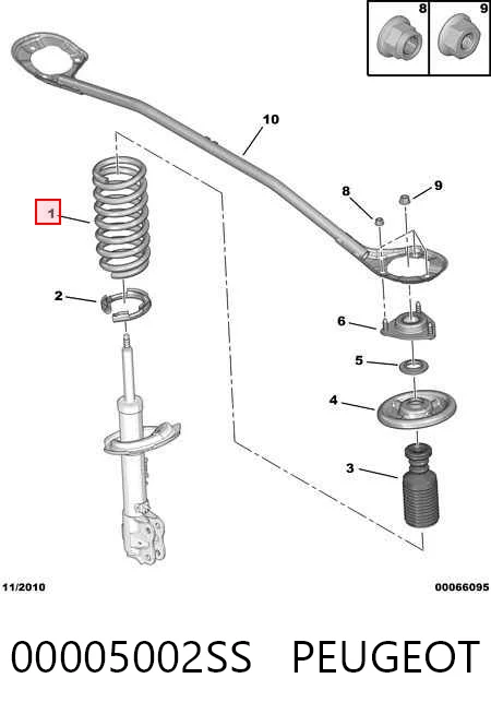 Купити 4040A098 Mitsubishi Гвинтова пружина підвіска