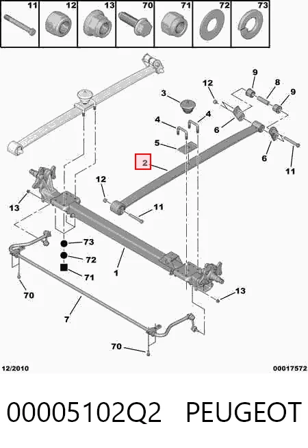 Ресори додаткові Fiat/Alfa/Lancia 1351268080 ціна, від 191.68 USD