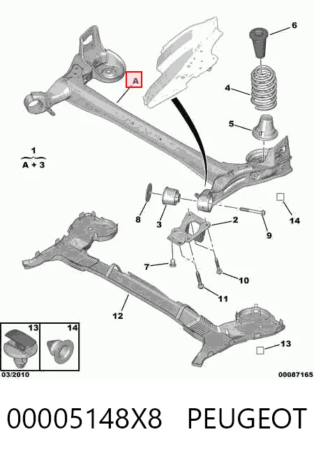 Балка задньої підвіски поперечна Citroen C4 GRAND PICASSO I мінівен (UA) (2006 - 2013) ціна, від 74.29 USD