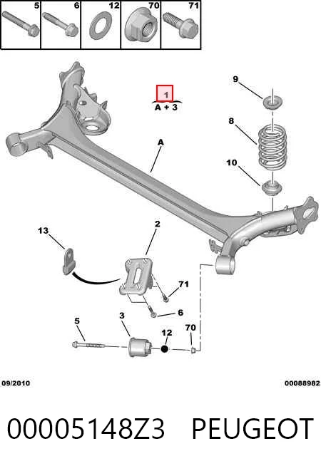 Купити Балка задня Peugeot 308 I 4A, 4C
