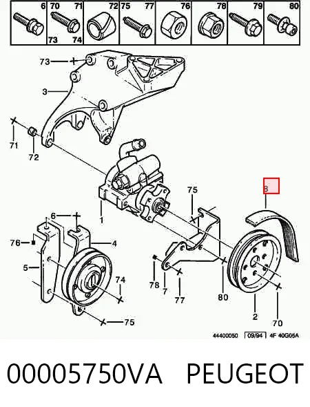  Ремінь генератора Peugeot 206 