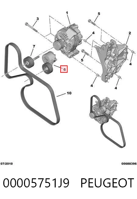 Натягувач приводного ременя Chrysler 55244469 ціна, від 36.22 USD