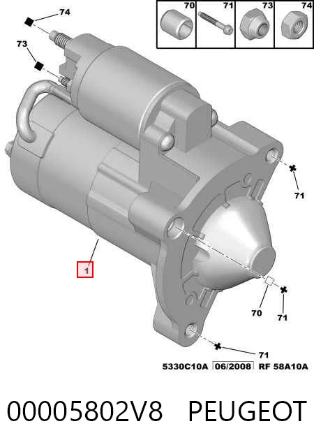 Стартер Krauf STV1277BA ціна, від 102.92 USD