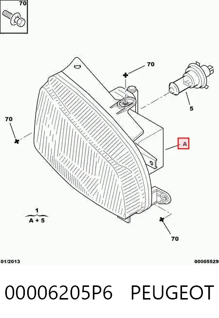 Основна фара - вставка TYC FP0550R2T ціна, від 38.51 USD
