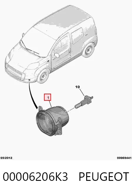  Фара протитуманна, ліва/права Fiat Linea 