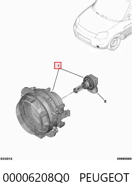 Купити Фара протитуманна, ліва/права Citroen Berlingo  M