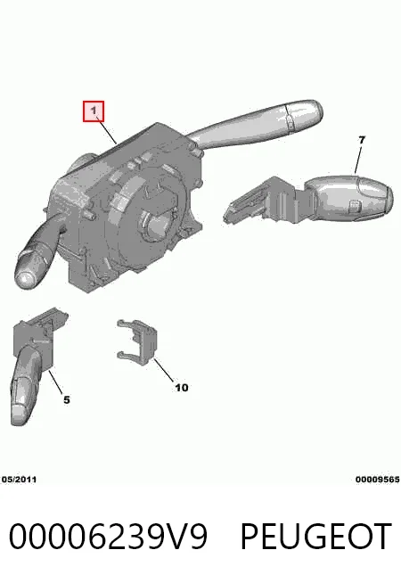  Підрульовий перемикач Peugeot 206 