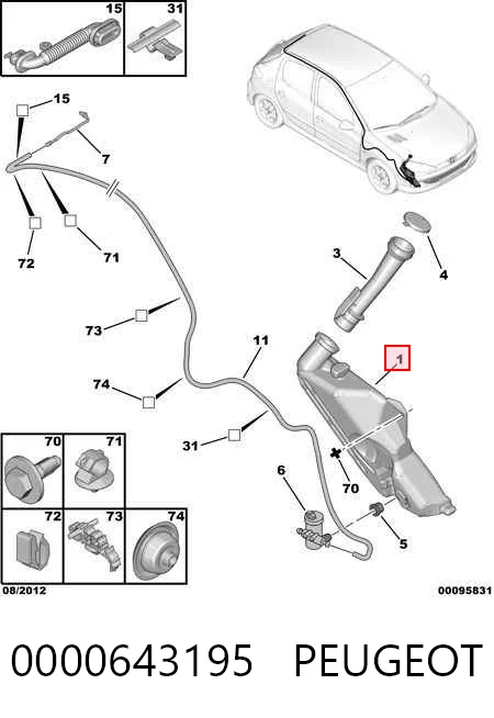 5723ZBS3 Polcar Бачок склоомивача