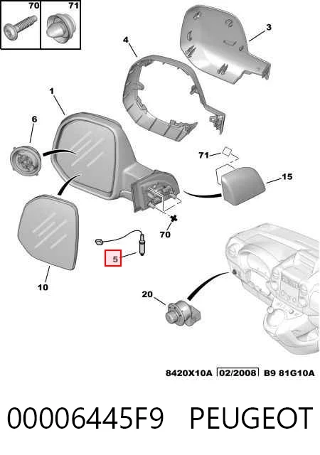 00006445F9 Peugeot/Citroen Датчик температури навколишнього середовища