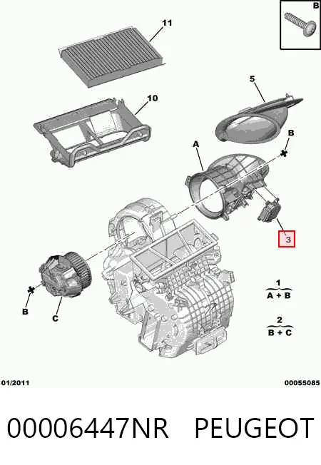 Мотор заслінки печі на Citroen C3 I FC