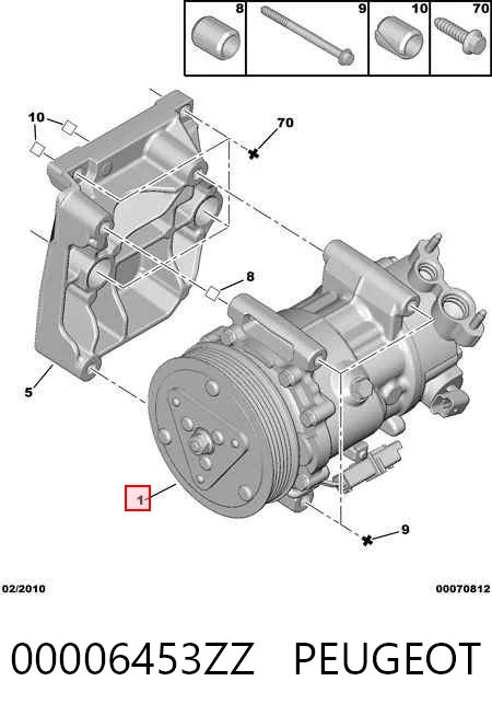 Компресор холодоагенту на Citroen C3 II A51