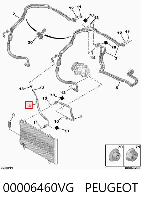 AC930008 Maxgear Шланг кондиціонера, від радіатора до випарника