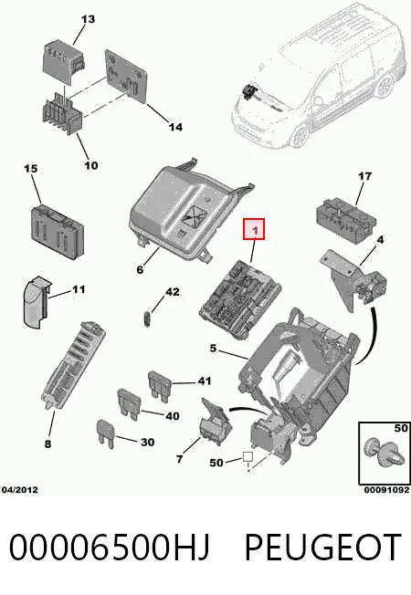  Блок запобіжників Peugeot 308 1